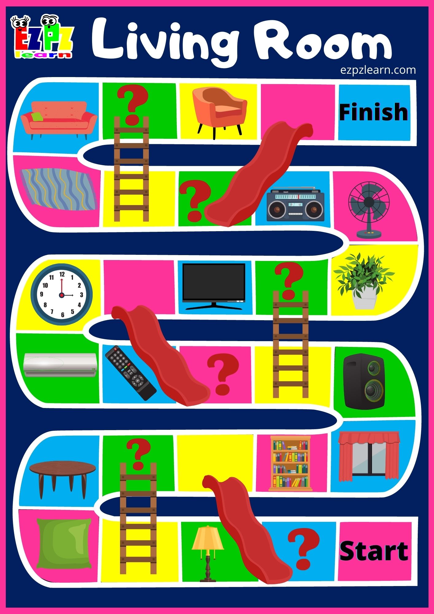 Living Room Slides and Ladders Game